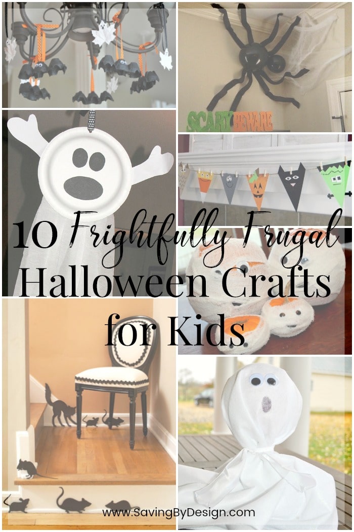 The spookiest day of the year is almost here, but there is still plenty of time to do these 10 easy frightfully frugal Halloween crafts for kids!