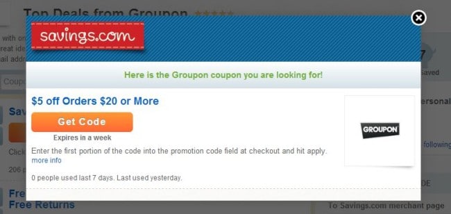 groupon code