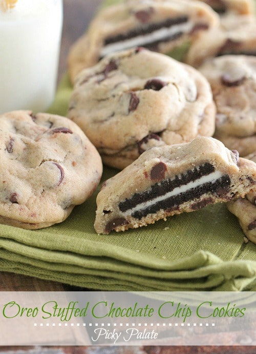 Oreo Stuffed Chocolate Chip Cookies