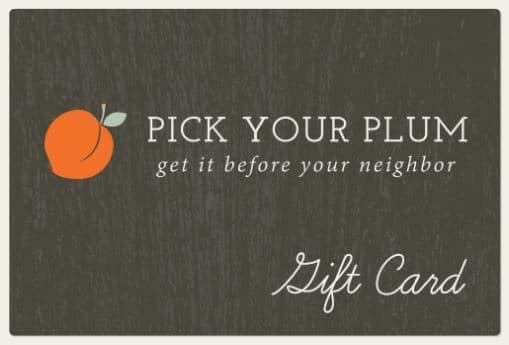 Pick Your Plum gift card