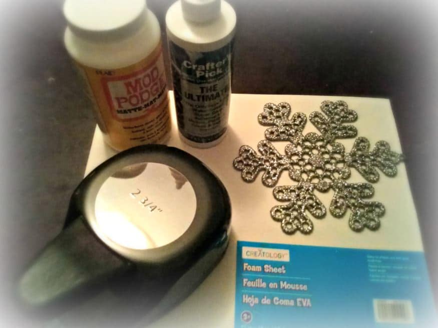Snowflake ornament supplies