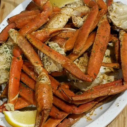 Beer-Boiled Crab Legs with Old Bay Garlic Butter