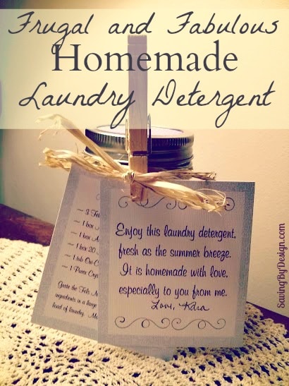 homemade laundry detergent gift