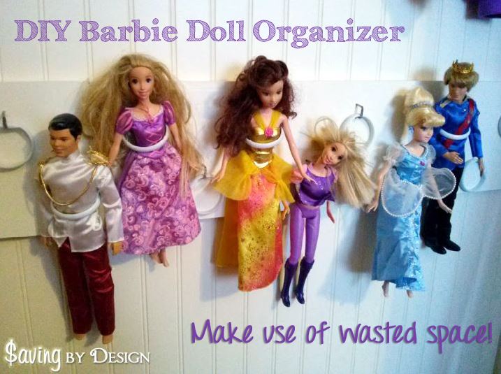 Need somewhere to store all of those Barbie or princess dolls? You'll love this cheap and easy DIY Barbie doll organizer!