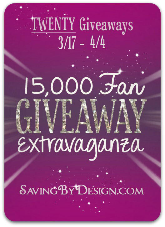 Saving by Design giveaway extravaganza