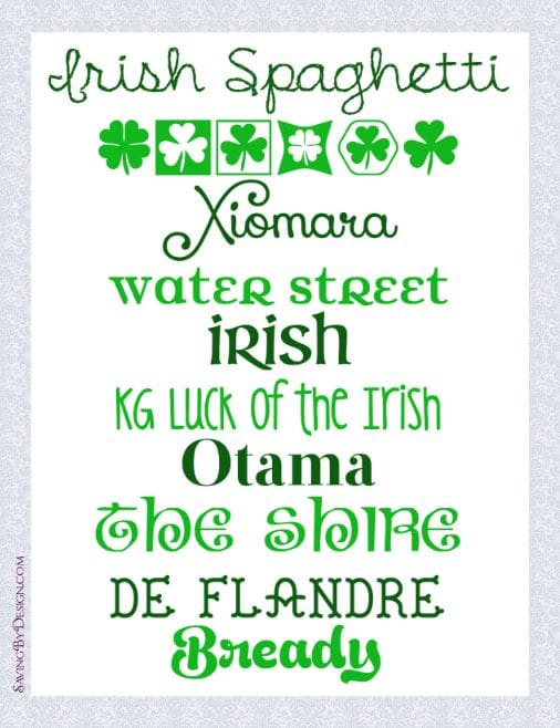 St. Patrick's Day free fonts