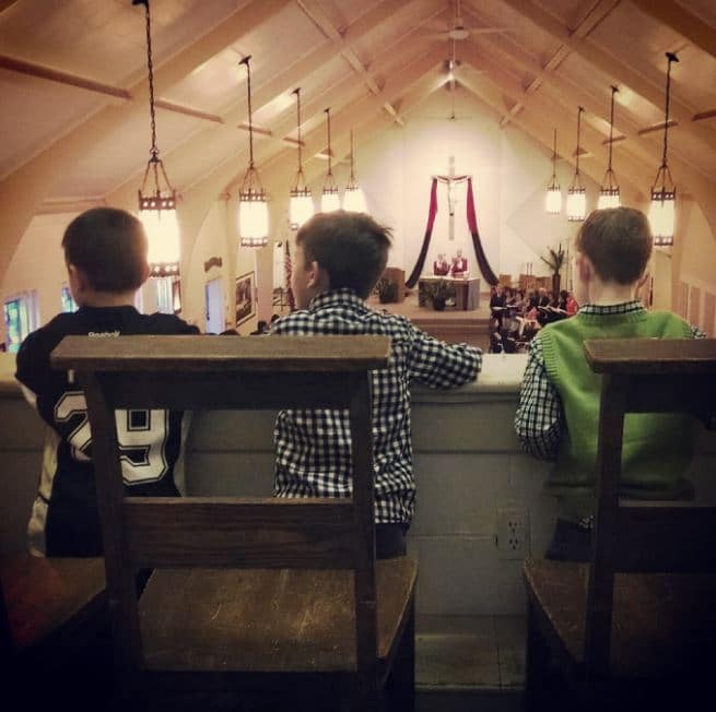 the boys in church
