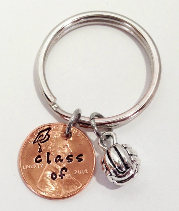 penny graduation keychain