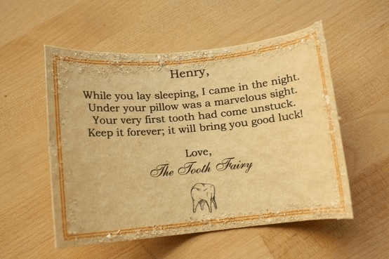 tooth fairy note