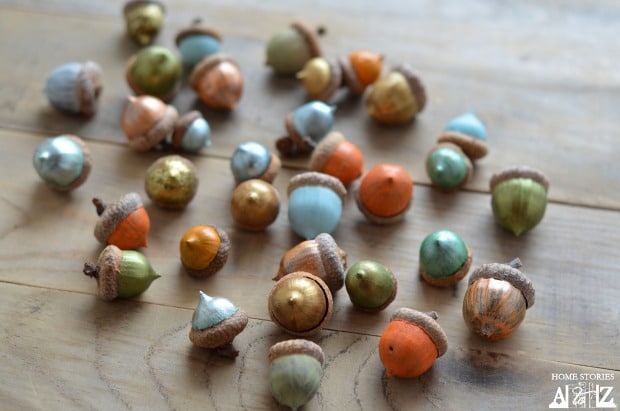 These acorn crafts are super easy and allow you to decorate your home for fall on a tight budget. Involve the whole family for a day of fall fun :)