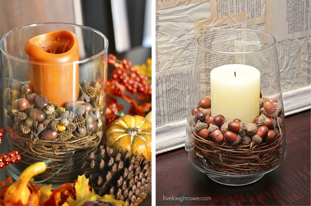These acorn crafts are super easy and allow you to decorate your home for fall on a tight budget. Involve the whole family for a day of fall fun :)