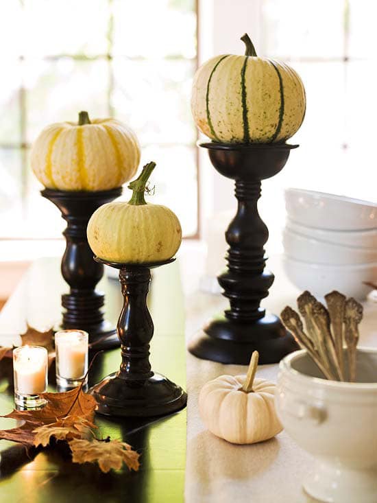 gourd candles holders