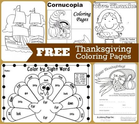 free thanksgiving coloring pages