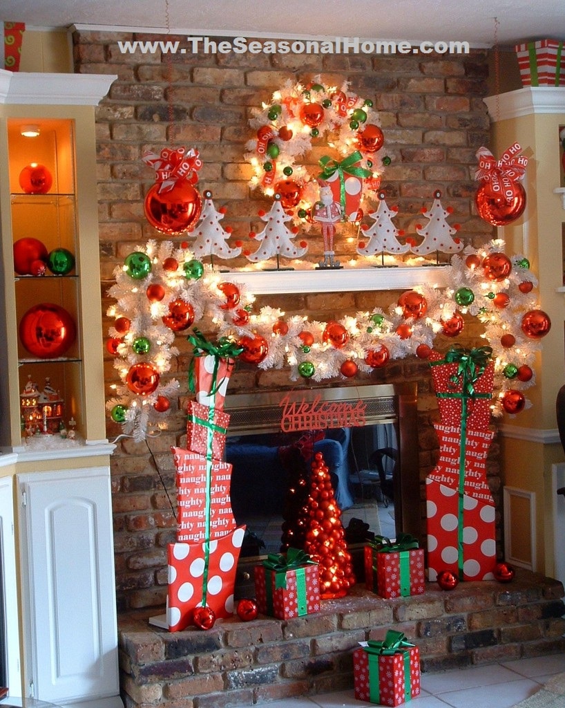 10 Fabulous Christmas Fireplace Mantel Ideas Saving By