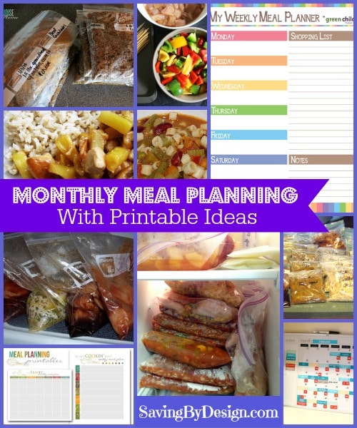 meal planning free printables