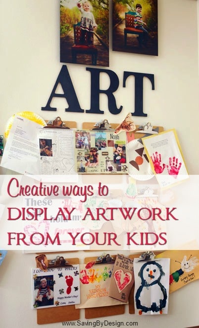 Our little ones are always creating so many great masterpieces...how do we show it off? Displaying artwork from your kids is easy with this simple tutorial!