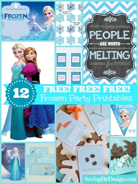 I looked and found these 12 FREE Frozen Party Printables that will be sure to make any Frozen lover happy with their party. From invites, to food labels, pennants along with signs, you'll find everything you'll need from these ideas!