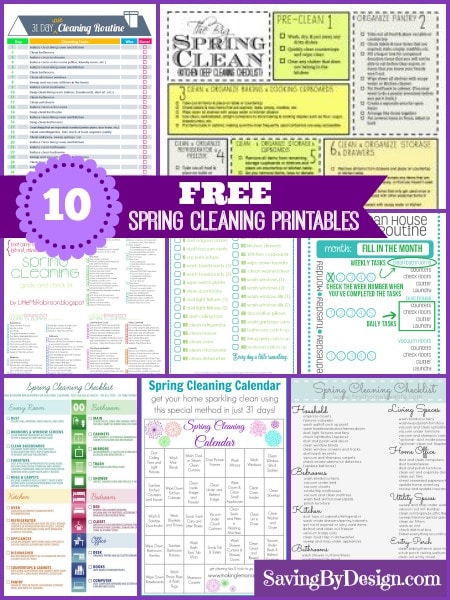 Spring is on the way! These 10 FREE Spring Cleaning Printables are just what you need to tackle all of your household chores and spiffy up your home.
