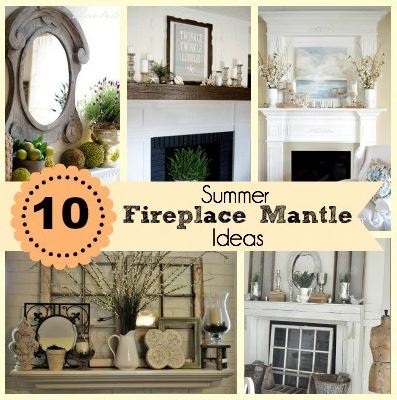 It seems like I am full of inspiration for holiday mantels, but struggle with fireplace mantel ideas for summer. Not anymore! Take a look at these beauties!