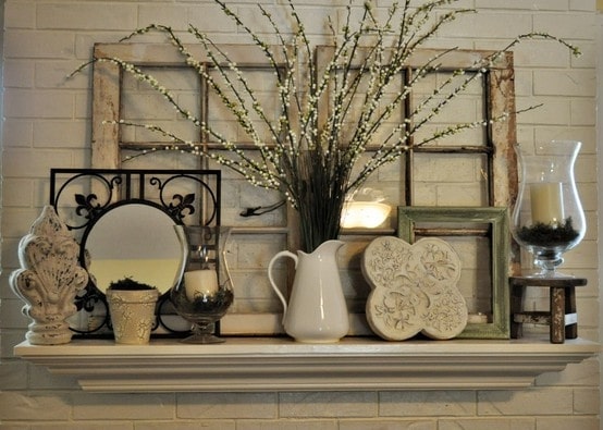 It seems like I am full of inspiration for holiday mantels, but struggle with fireplace mantel ideas for summer. Not anymore! Take a look at these beauties!