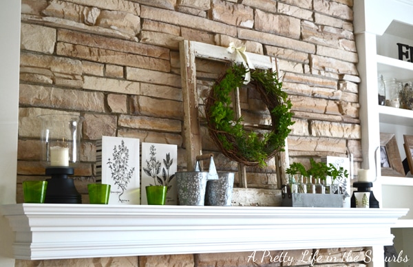 It seems like I am full of inspiration for holiday mantels, but struggle with fireplace mantel ideas for summer. Not anymore! Take a look at these beauties!