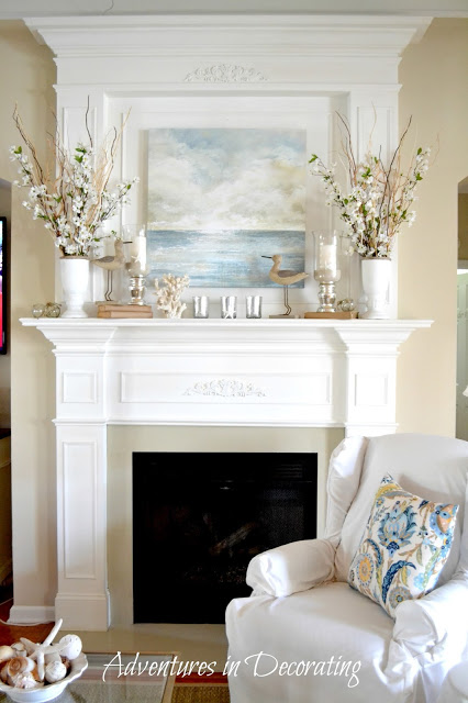 It seems like I am full of inspiration for holiday mantels, but struggle with fireplace mantel ideas for summer. Not anymore! Take a look at these beauties!