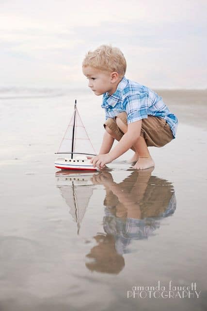 boat toy beach photo
