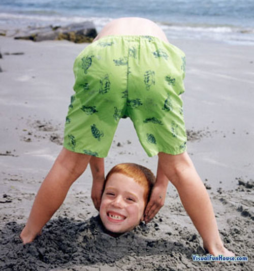 fun beach pose