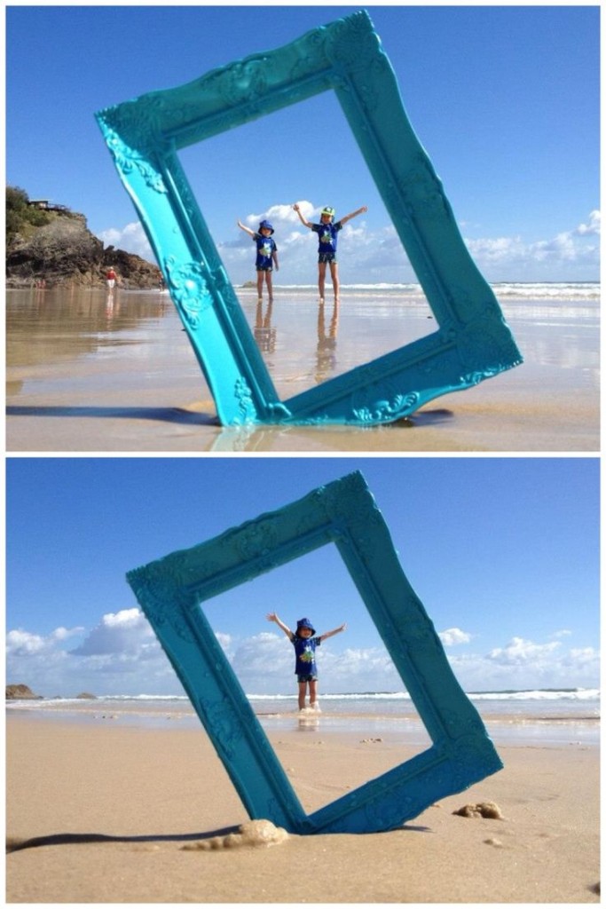 giant frame beach photo