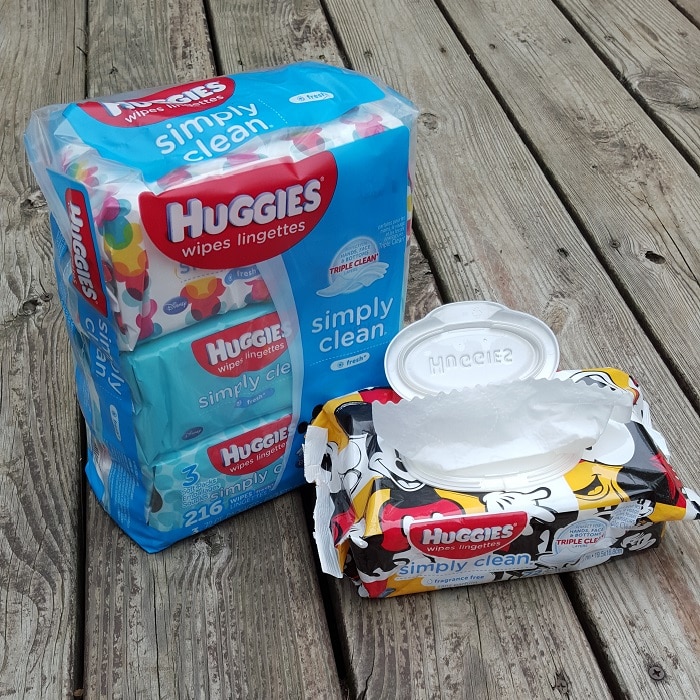 Huggies wipes with TripleClean