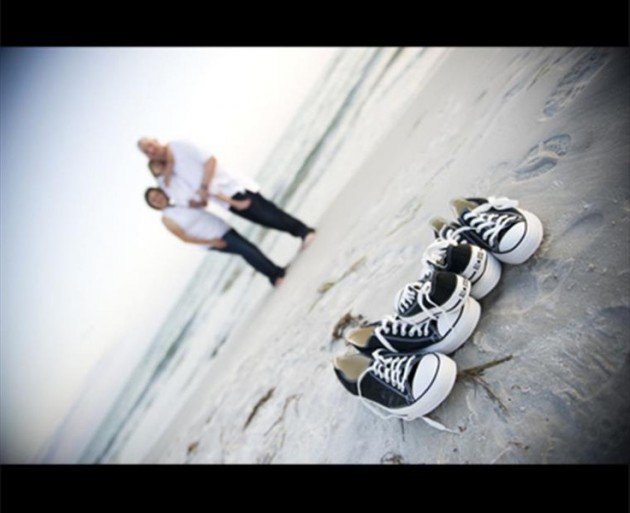 matching shoes beach photo