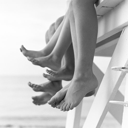 feet at the beach