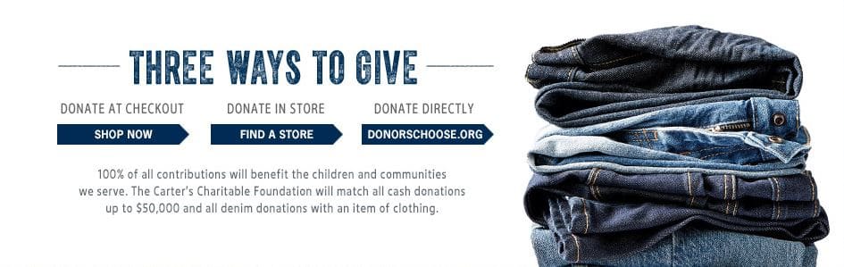 B'gosh Jeanius Campaign - Ways to Donate