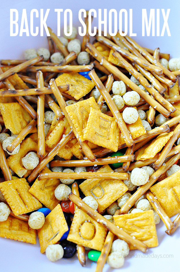 after school snacks - back to school trail mix