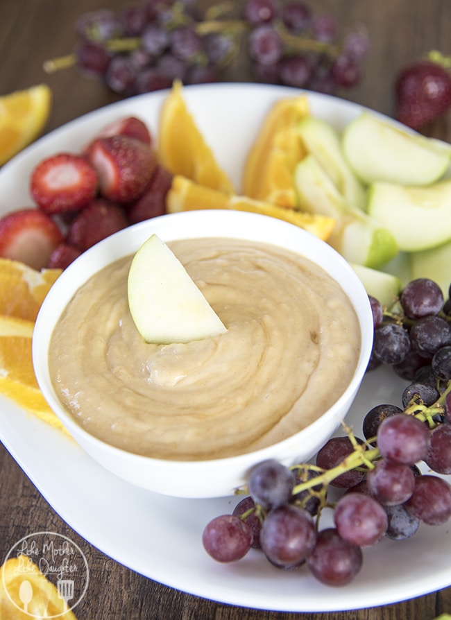 after school snacks - peanut butter yogurt dip