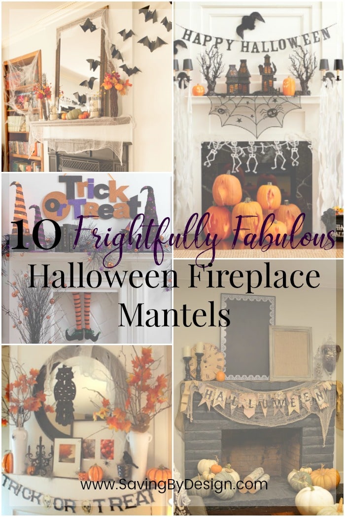 These Halloween fireplace mantels will inspire you to create a perfectly decorated seasonal fireplace in your home...I'm sure it's going to be SPOOKtacular!