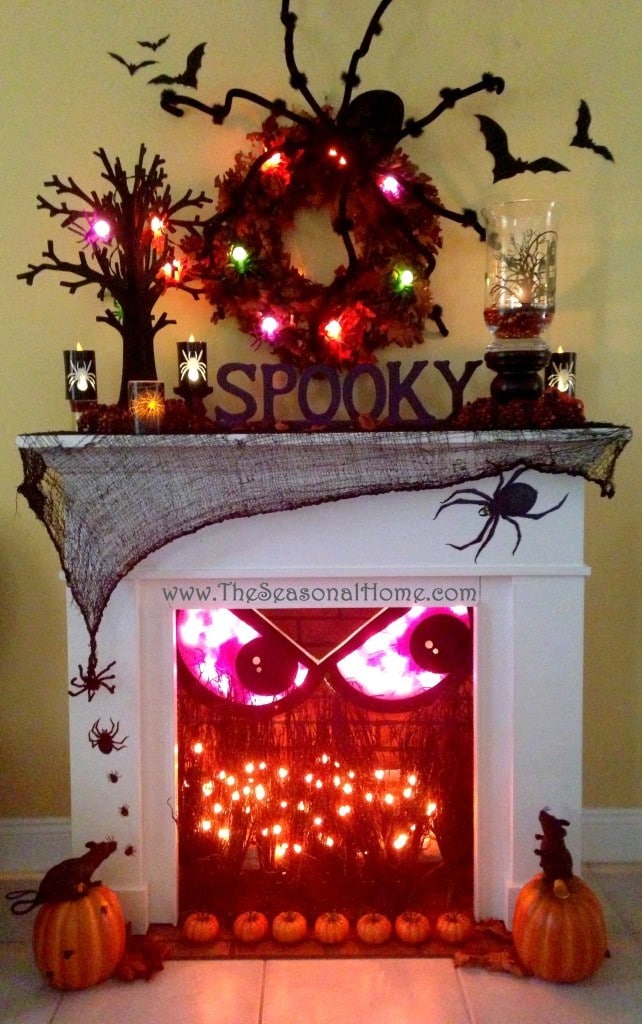 These Halloween fireplace mantels will inspire you to create a perfectly decorated seasonal fireplace in your home...I'm sure it's going to be SPOOKtacular!