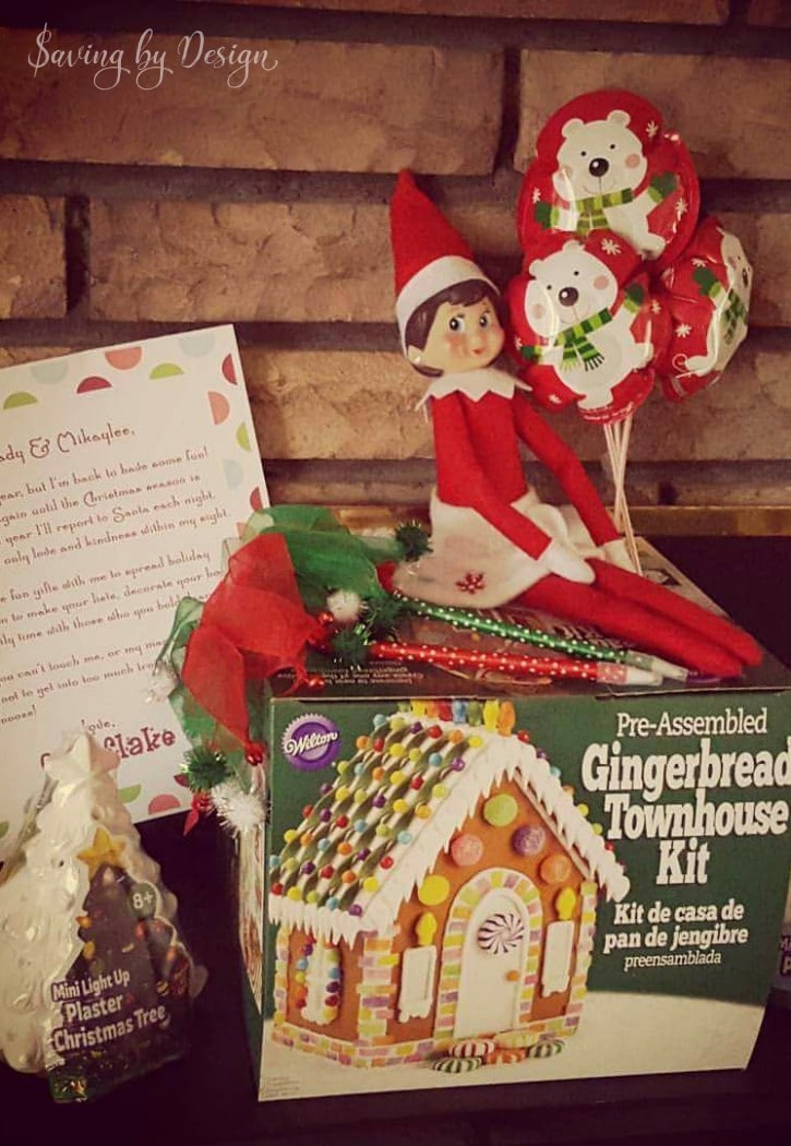 Elf on the Shelf ideas for arrival - gifts from Elf