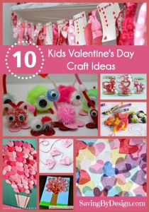 10 Super Cute Valentine's Day Crafts for Kids | Saving by Design