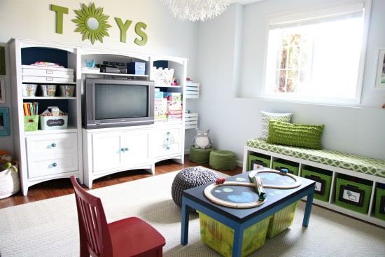 Looking for inspiration? I don't know many children who wouldn't absolutely love any of these bright, colorful, and fun kids playroom ideas!