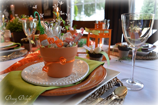 carrots and bunnies table decor