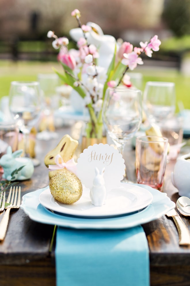 rustic chic easter tablescape