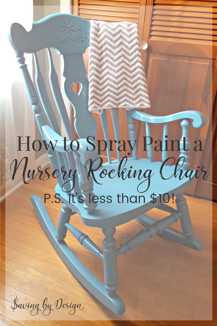 Nursery Rocking Chair Makeover Spray Paint It For Less Than 10