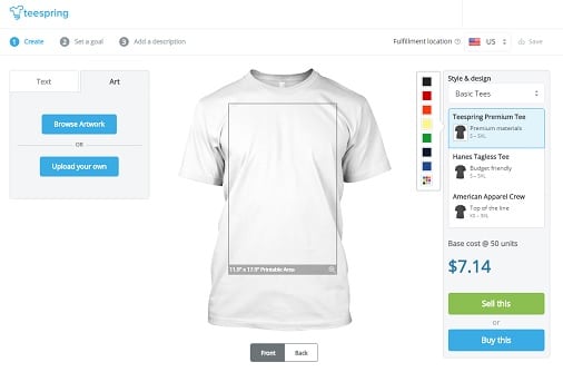 make money with TeeSpring