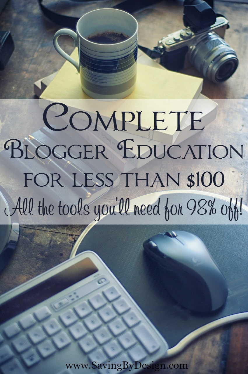 If you are ready to take your blog to the next level and really do this thing once and for all, this complete blogger education crammed full of brilliant tools will help you grow your blog, work smarter, and make more money...all for less than $100!