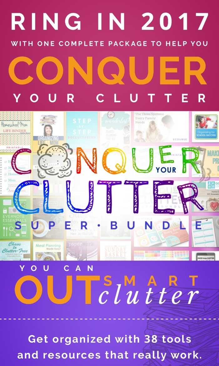 Tired shuffling papers and looking for your missing shoe, or your vanishing purse? Say good-bye to the mess with The Conquer Your Clutter Super Bundle!