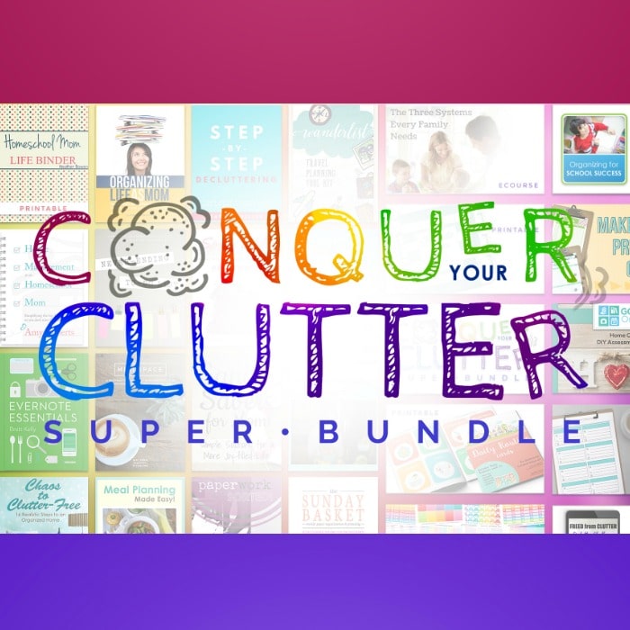 Tired shuffling papers and looking for your missing shoe, or your vanishing purse? Say good-bye to the mess with The Conquer Your Clutter Super Bundle!