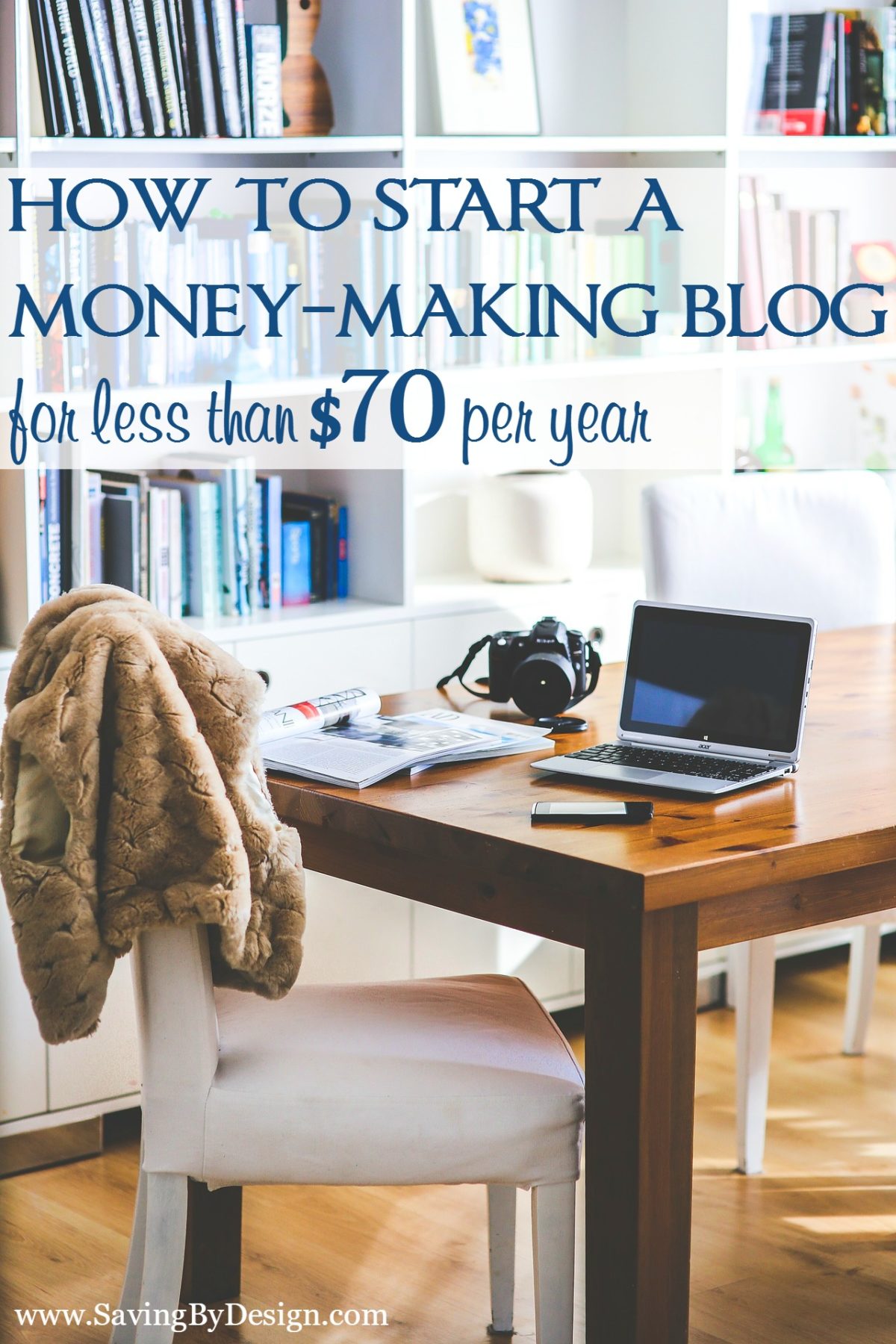 Starting a blog has made my dream of being a work-at-home mom come true. Here's how to start a blog to make money for less than $70 per year so you can achieve your dreams too!