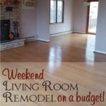 Over the weekend we took on a project that I've been wanting to do for about a year...it was finally time for a living room remodel on a budget!