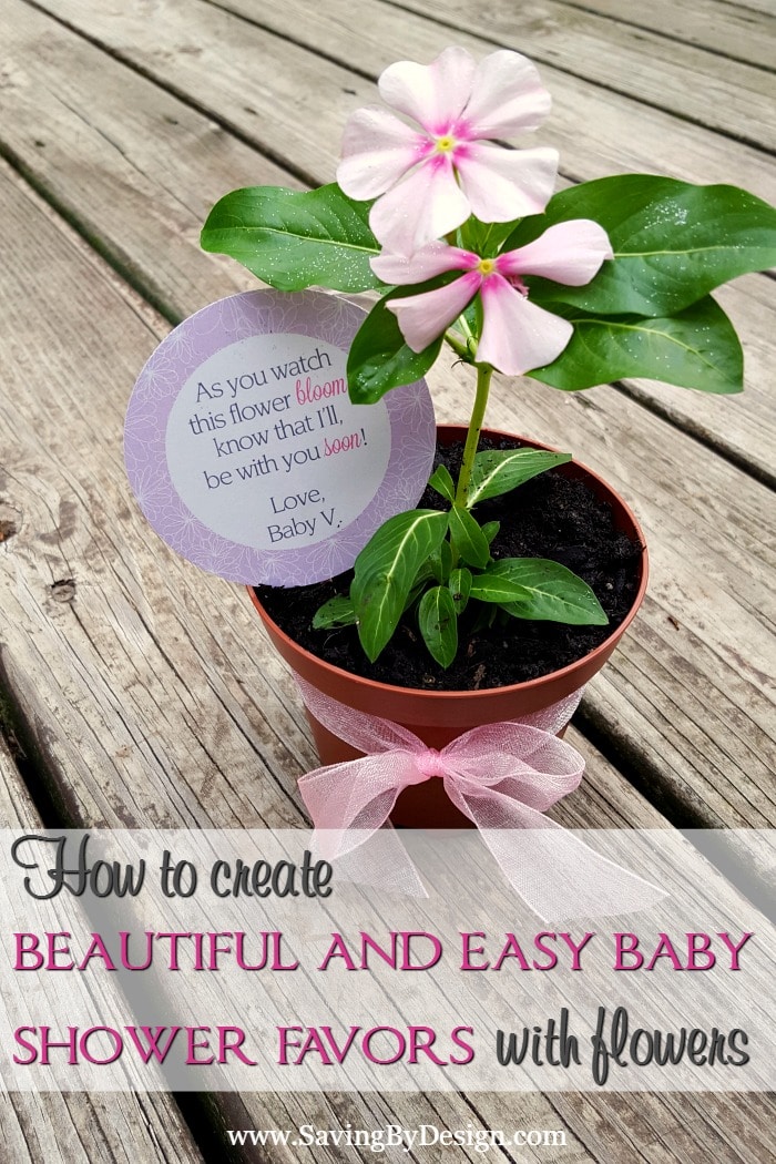 How to Create Beautiful and Easy Flower Baby Shower Favors  Saving by Design